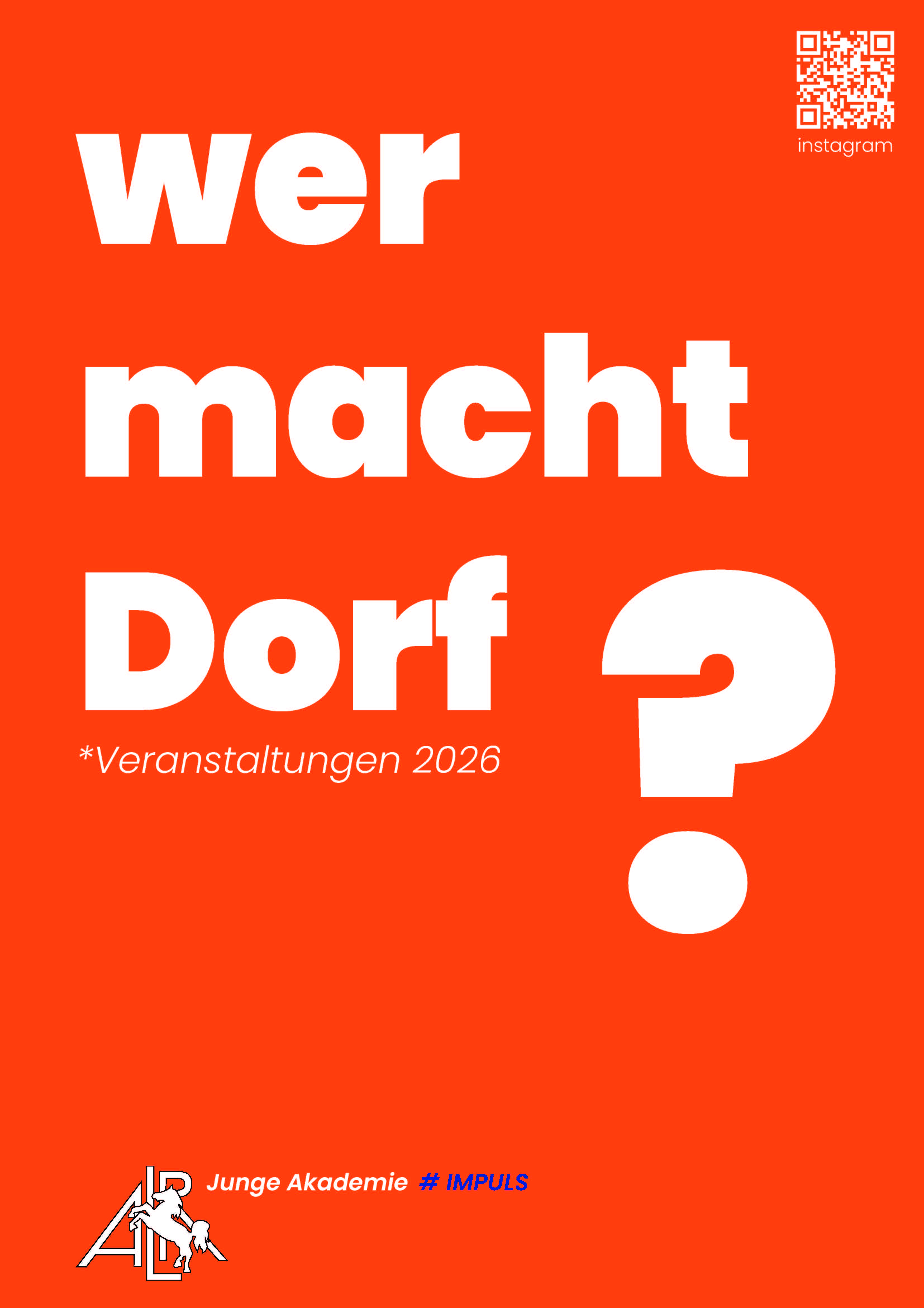 Junge Akademie - Wer macht das Dorf am 25.9.2026