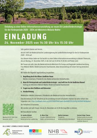 Online-Informationsveranstaltung zur neuen EU-Landesförderstrategie für die Förderperiode 2028 – 2034 mit Ministerin Melanie Walter