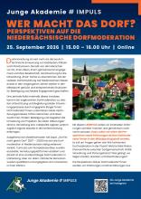 Junge Akademie - Wer macht das Dorf am 25.9.2026