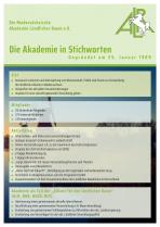 Die Akademie in Stichworten